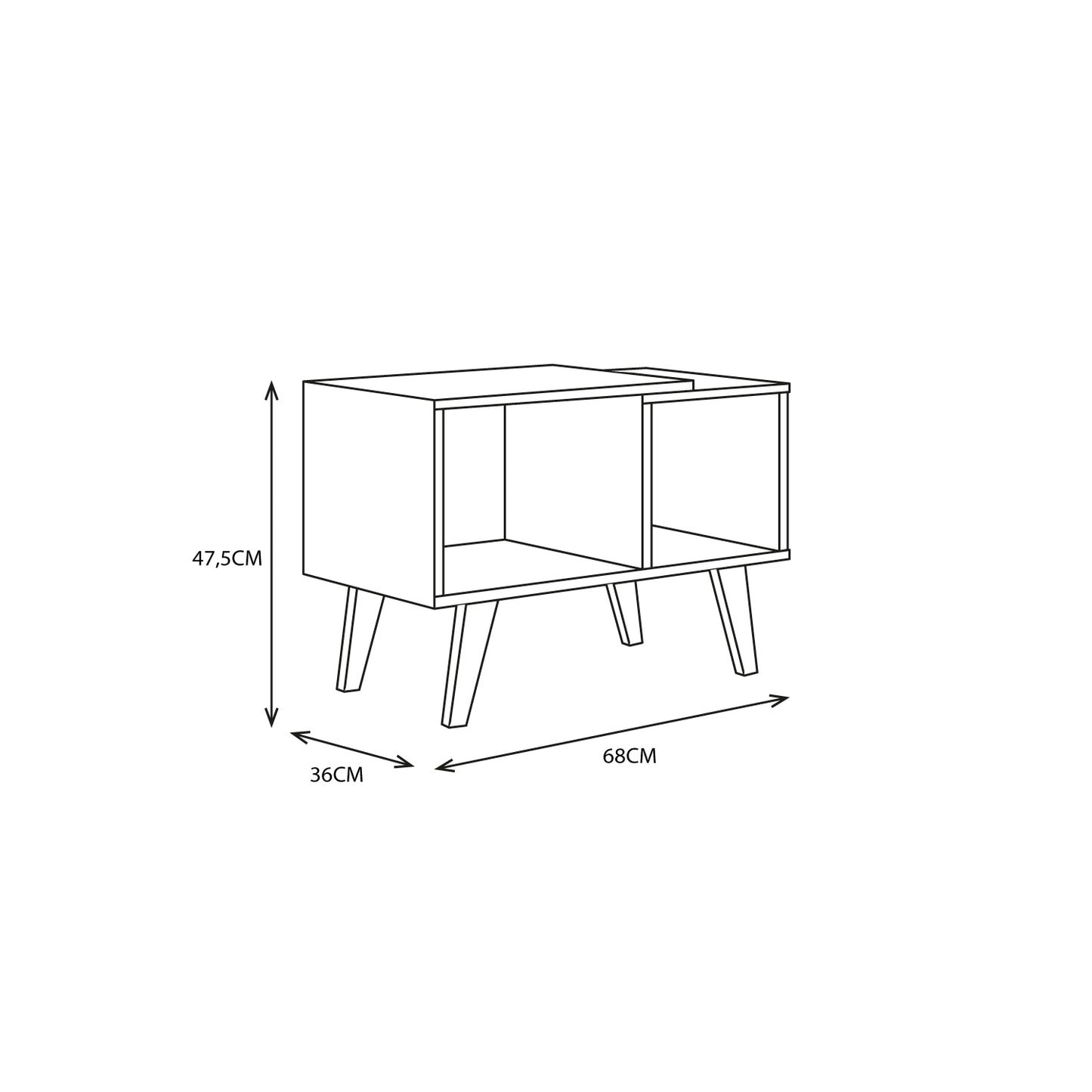 Mesa de Centro Stark Gris Roble