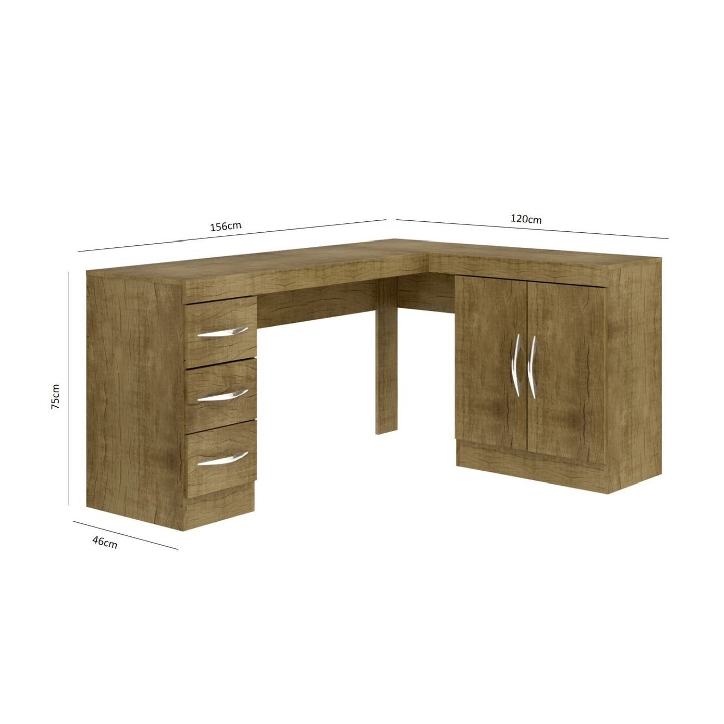 Escritorio Tek Esquinero Terracota