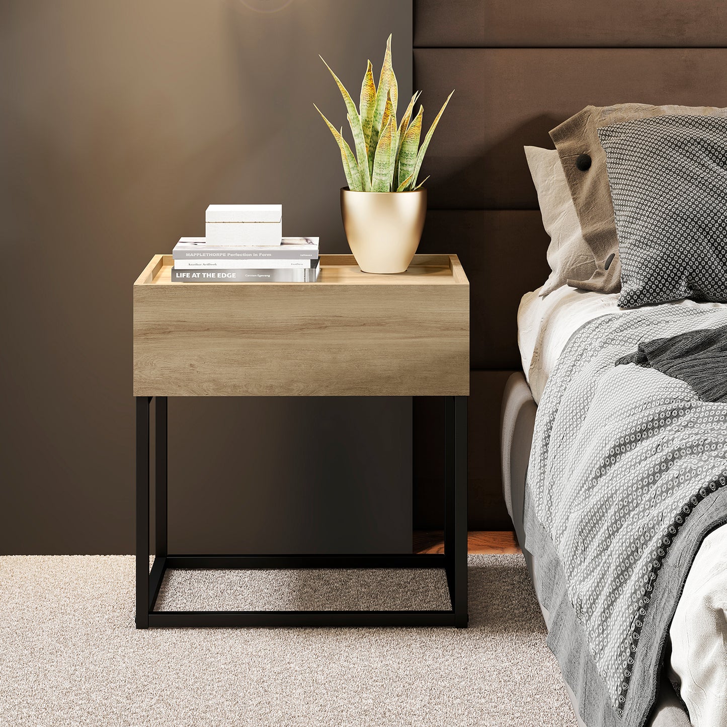 Velador Home Design Noce Negro Mate