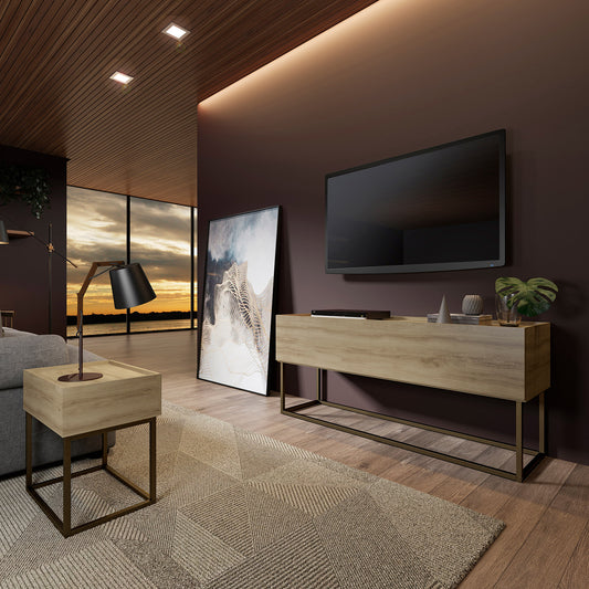 Velador Home Design Noce Oro Envejecido