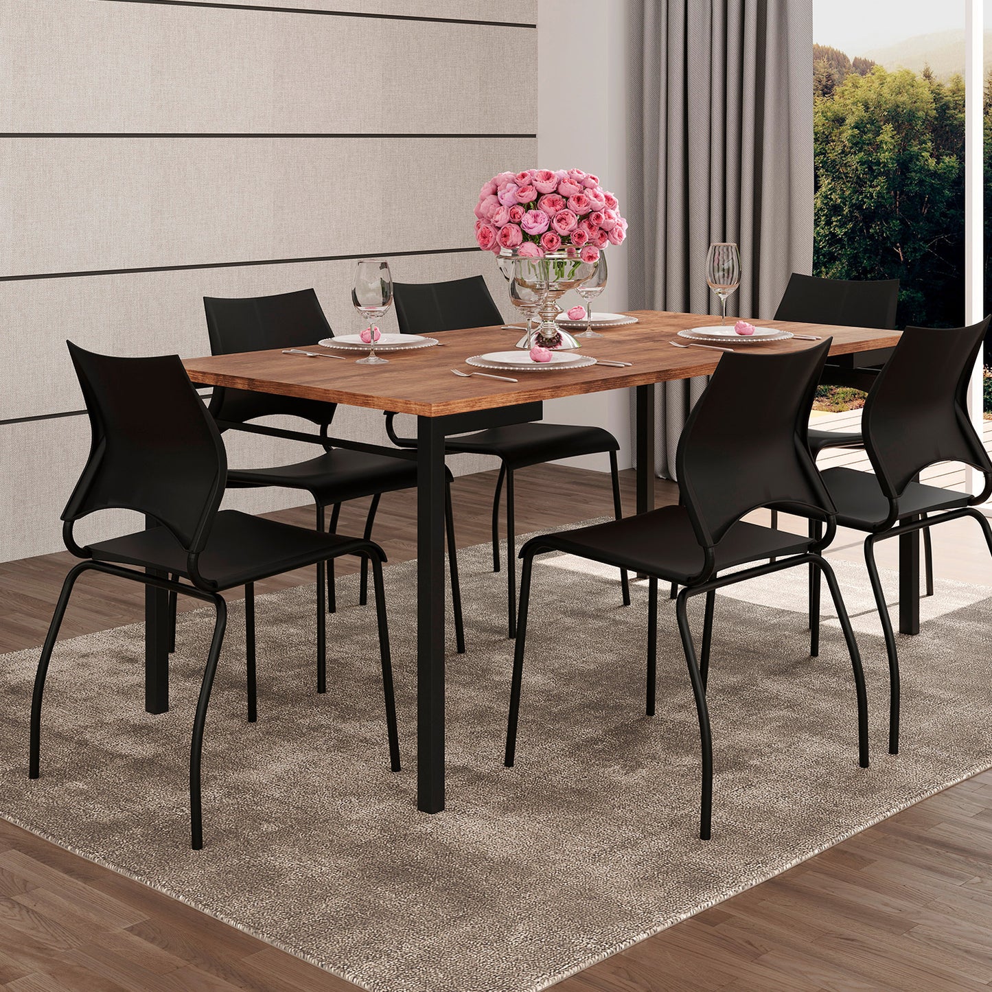 Mesa de Comedor 160x90 Design Native Negro