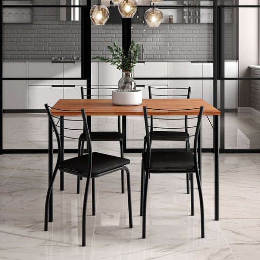 Mesa de Comedor 120x80 Design Rústico Negro