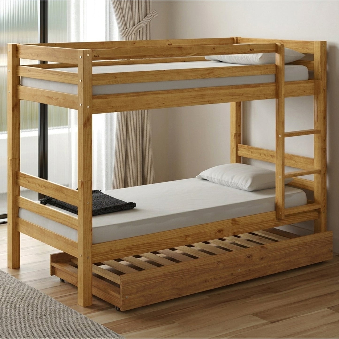Cama Auxiliar 1 Plaza 100% Madera Hoga Panamá Nogal