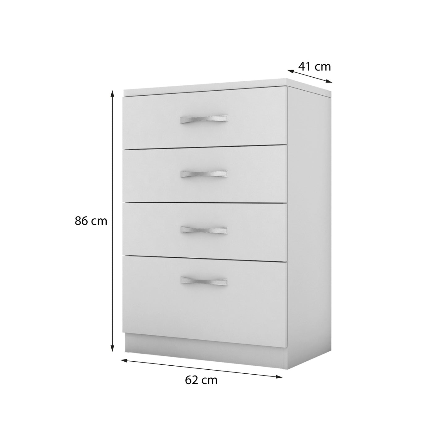 Cómoda 4 Cajones Hoga Astral Blanco