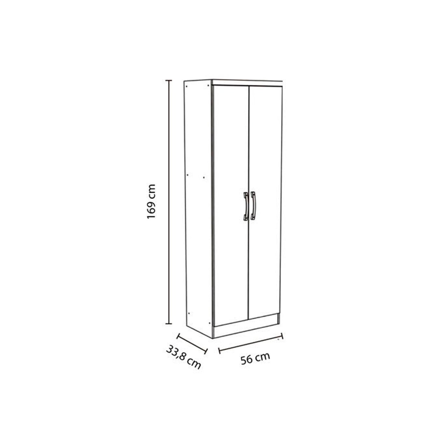 Clóset 2 Puertas Classic Noce