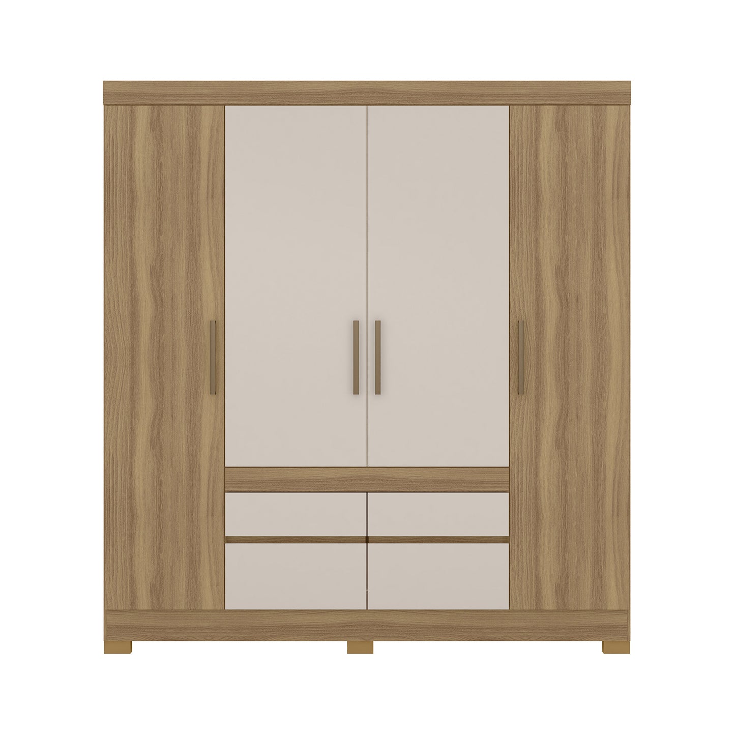 Clóset 4 Puertas Hoga Bilbao Almendra Blanco Invierno