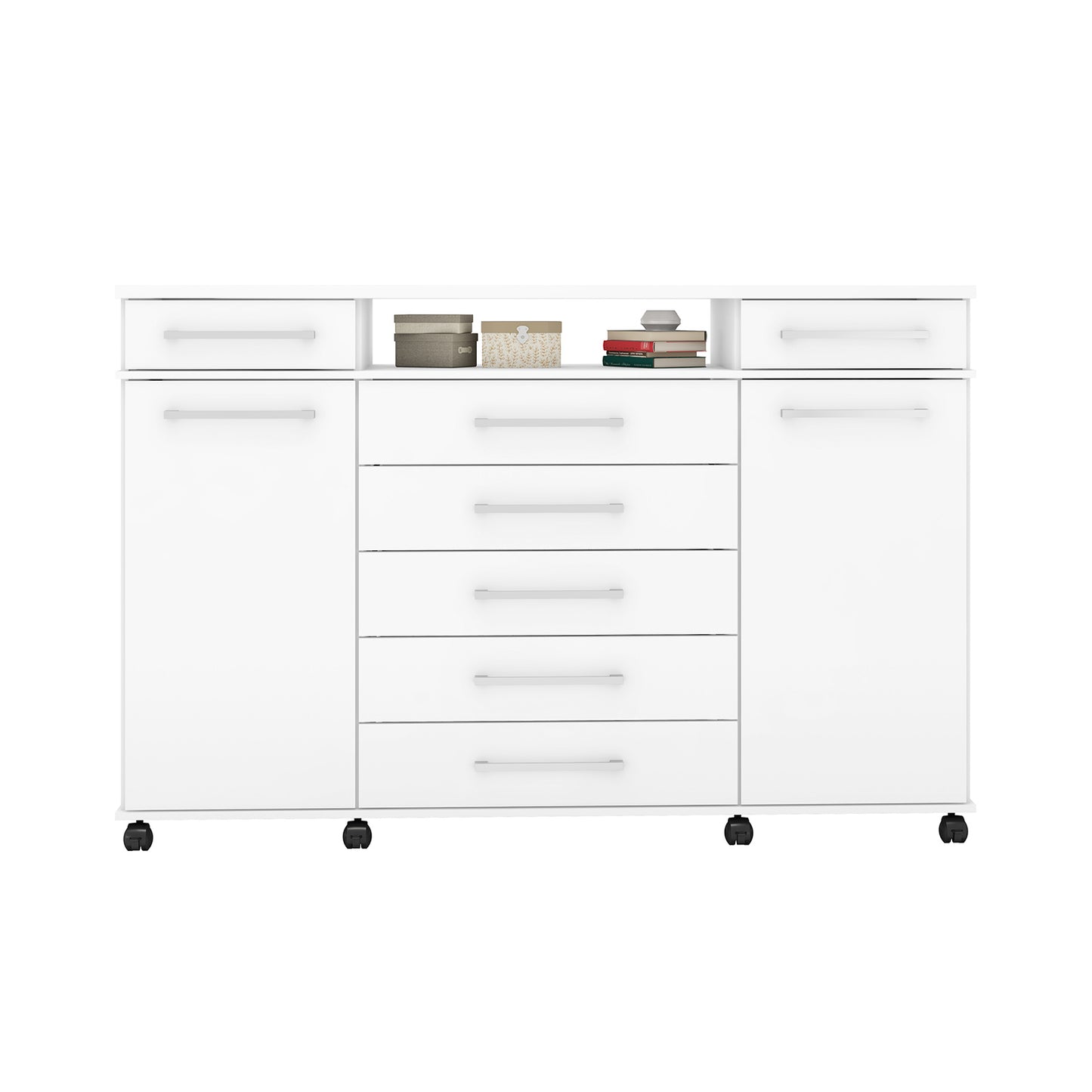 Cómoda 7 Cajones 2 Puerta Hoga Londón Blanco