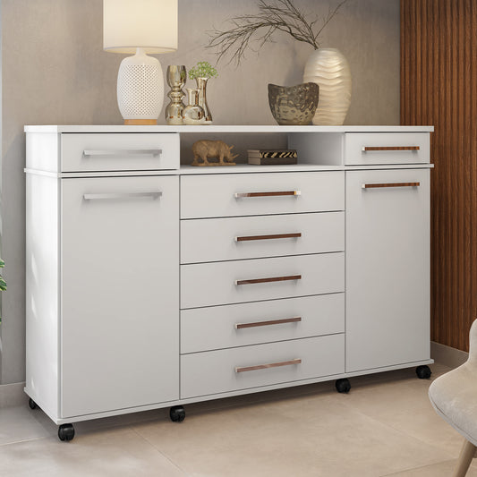 Cómoda 7 Cajones 2 Puerta Hoga Londón Blanco