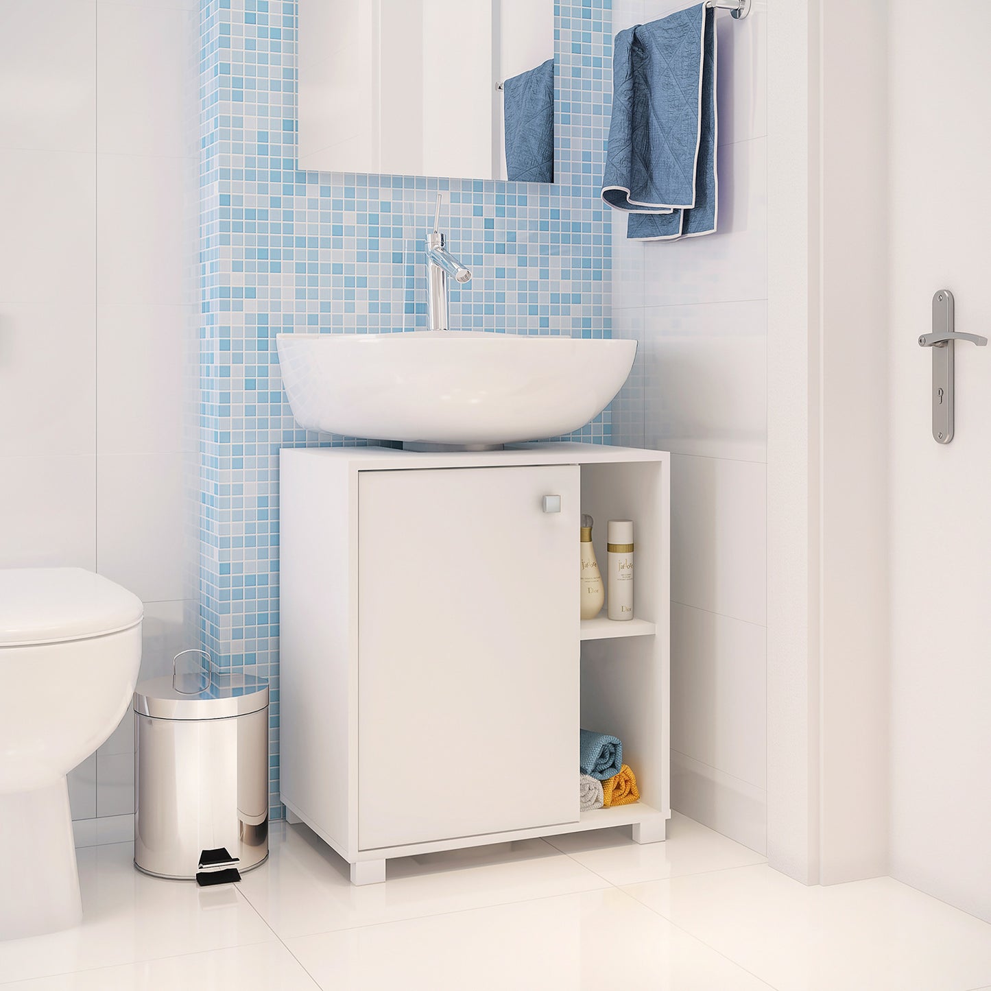 Mueble De Baño 1 Puerta Hoga Blanco