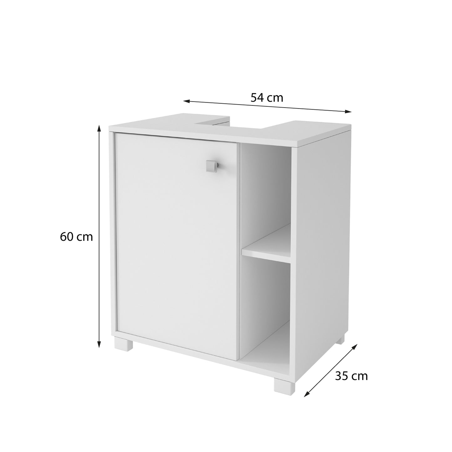 Mueble De Baño 1 Puerta Hoga Blanco