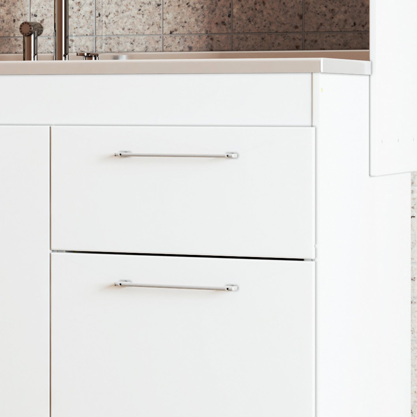 Mueble De Cocina 4 Puertas 1 Cajón Hoga Blanco