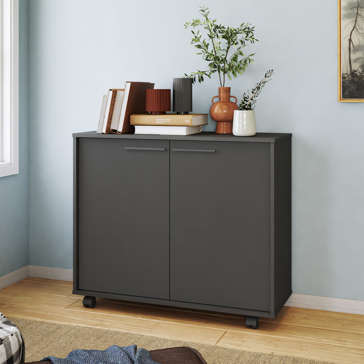 Aparador Arrimo 2 Puertas Line Negro