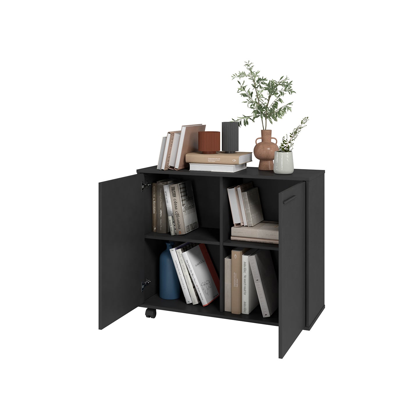 Aparador Arrimo 2 Puertas Line Negro