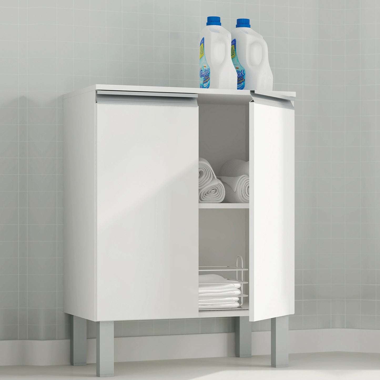 Estante 2 Puertas 1 Repisa Hoga Blanco