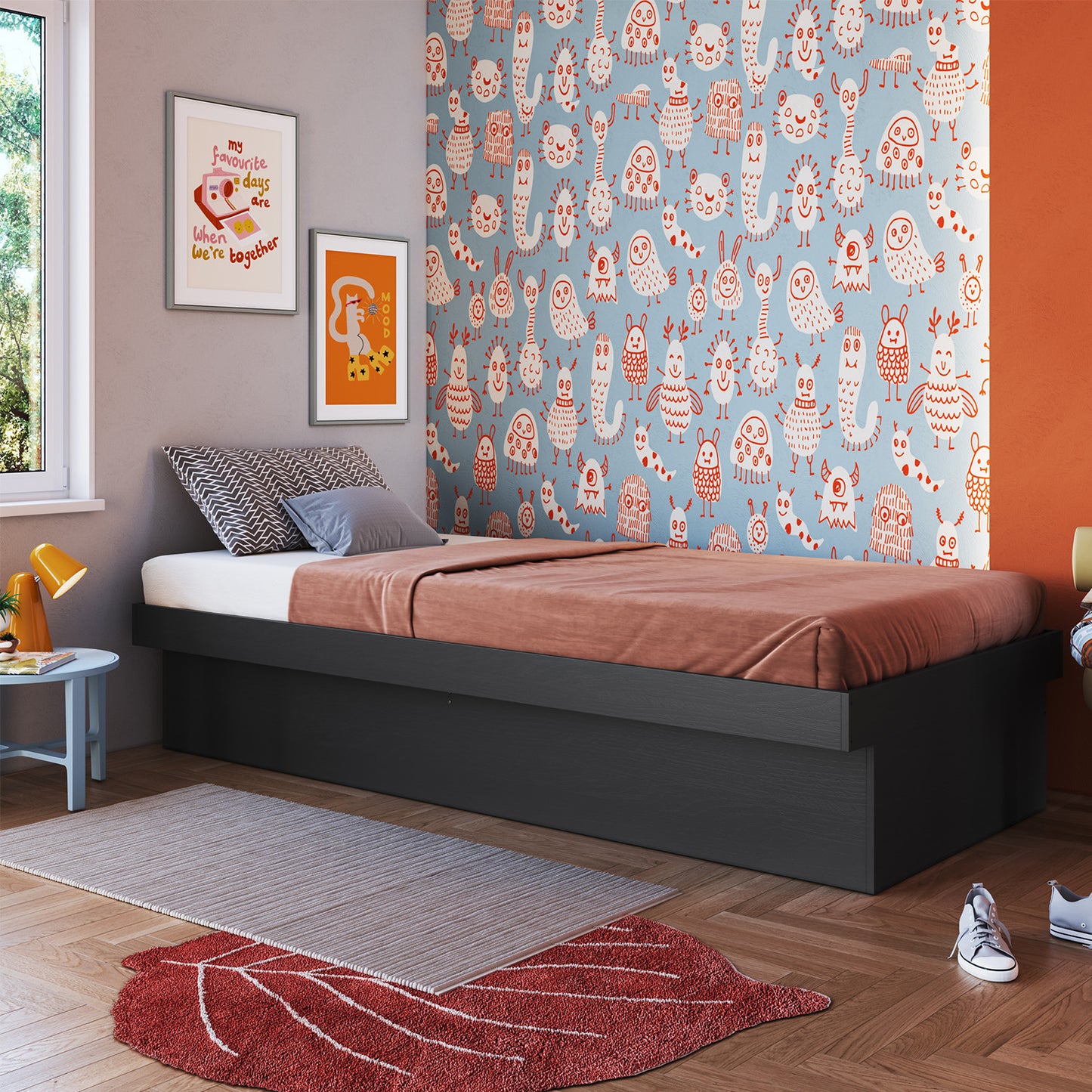 Cama Boxet 1.5 Pza Hoga Bogotá Gris