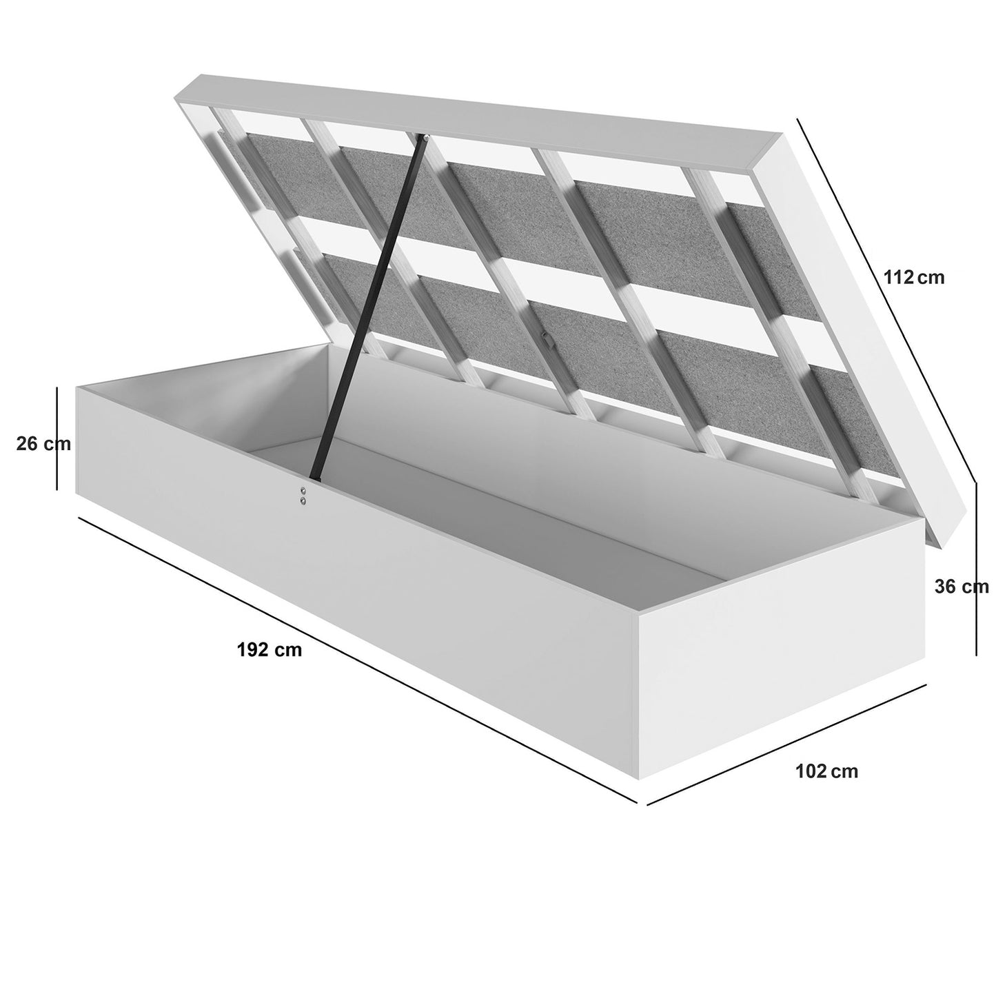 Cama Boxet 1.5 Pza Hoga Bogotá Gris