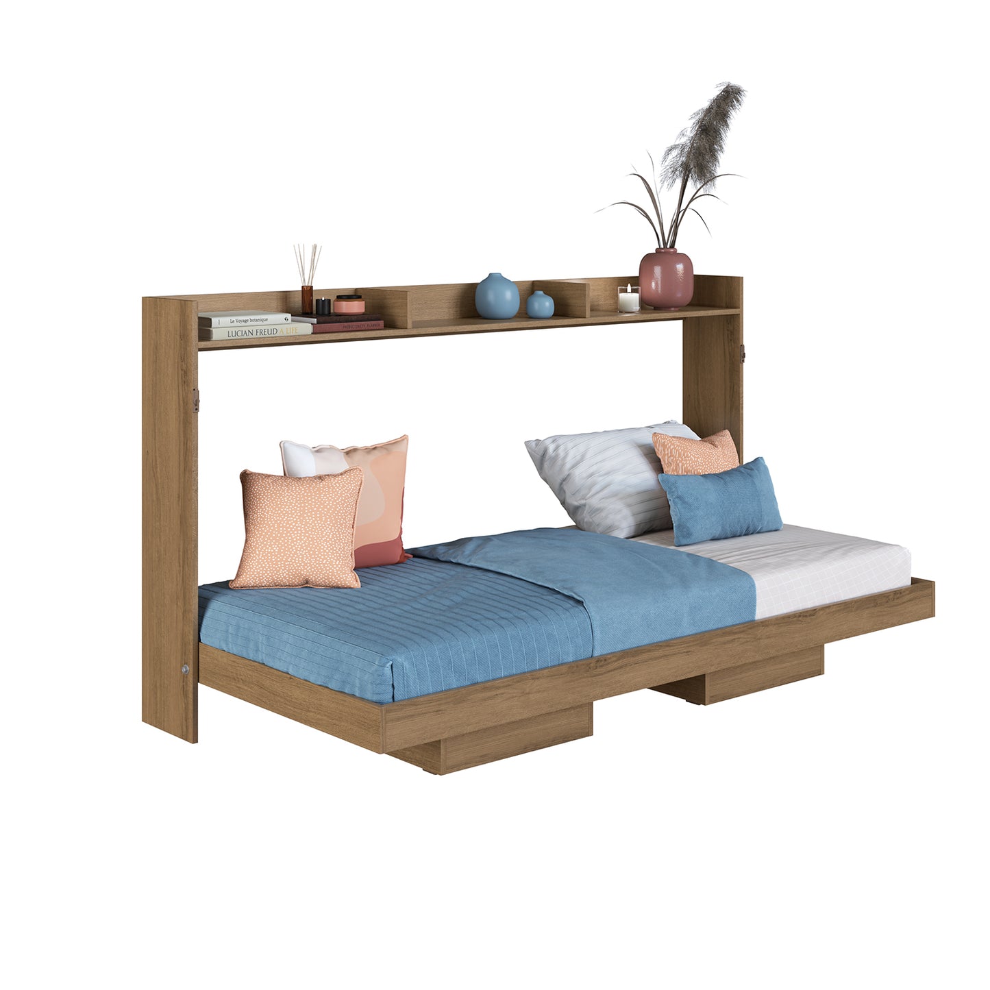 Cama Plegable Horizontal 1,5 Pza Hoga Hanover Miel