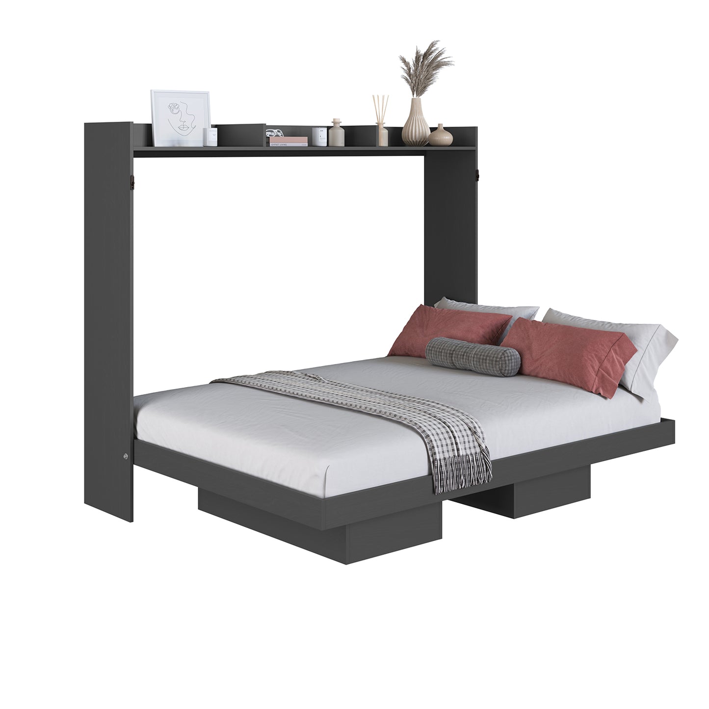 Cama Plegable Horizontal 2 Pza Hoga Hanover Gris