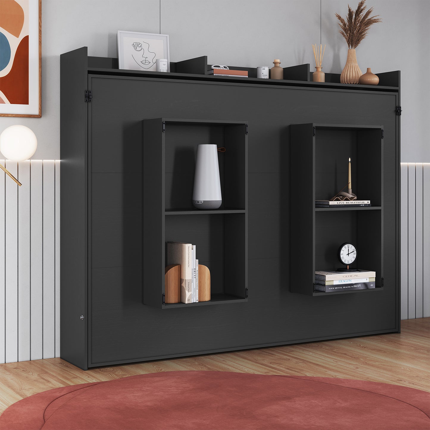Cama Plegable Horizontal 2 Pza Hoga Hanover Gris