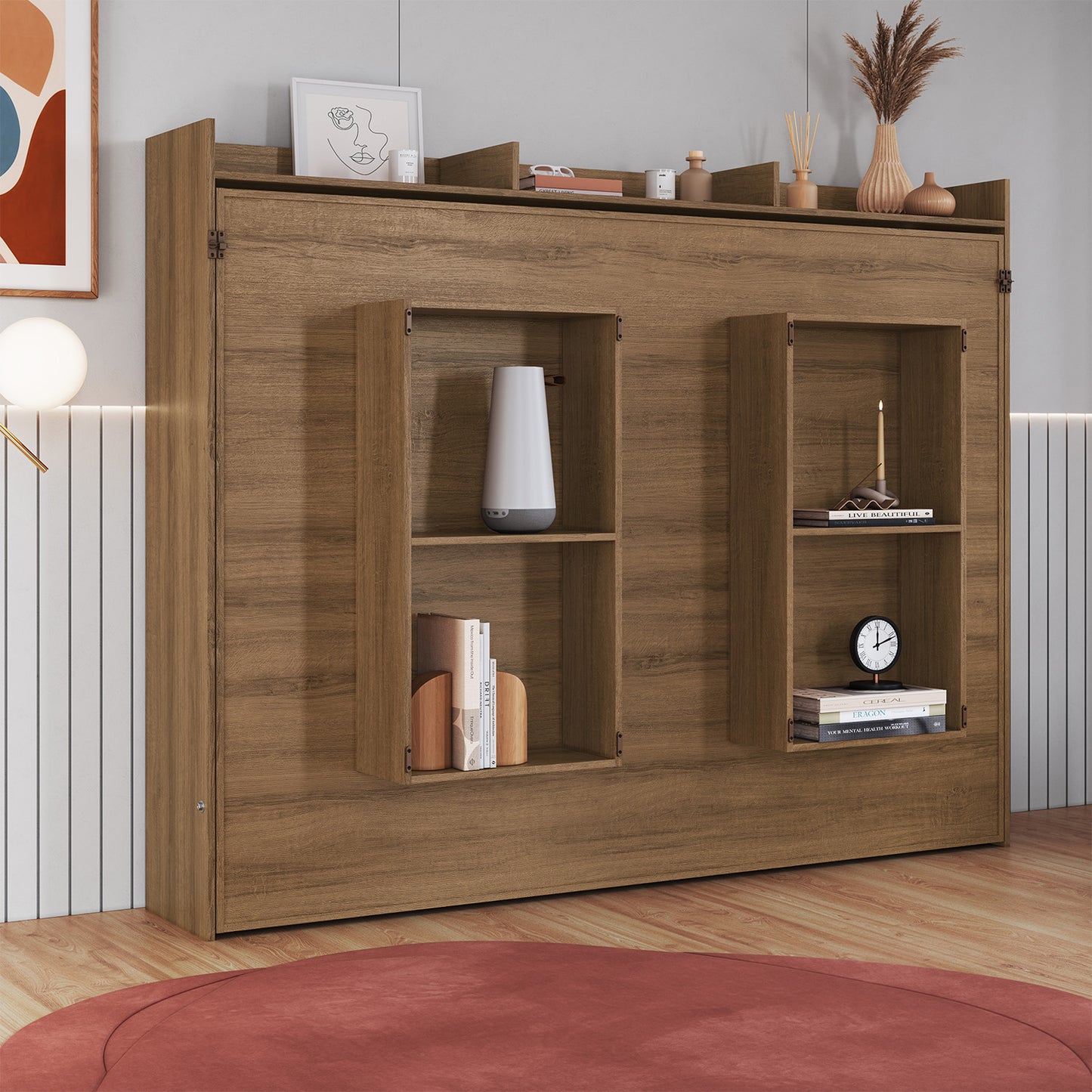 Cama Plegable Horizontal 2 Pza Hoga Hanover Miel