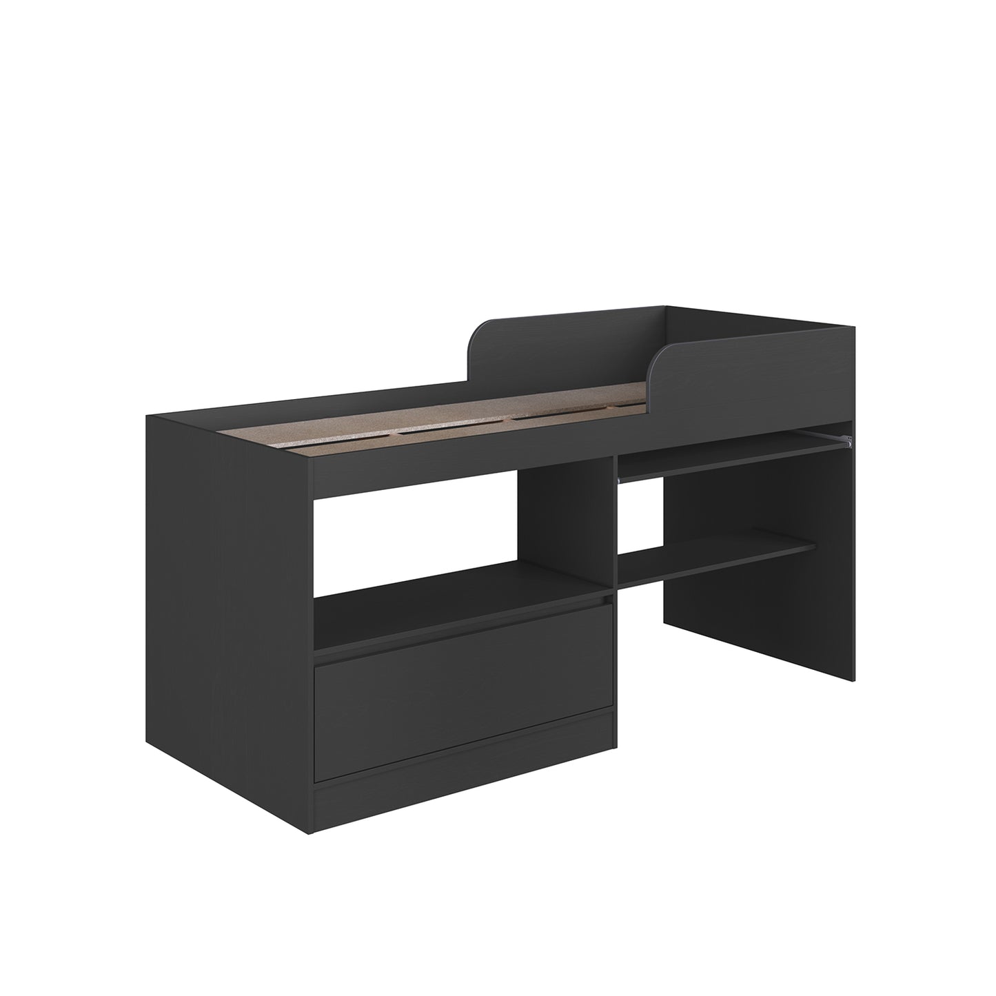 Cama Alta Multifuncional 1,5 Pza Hoga Jacarta Gris