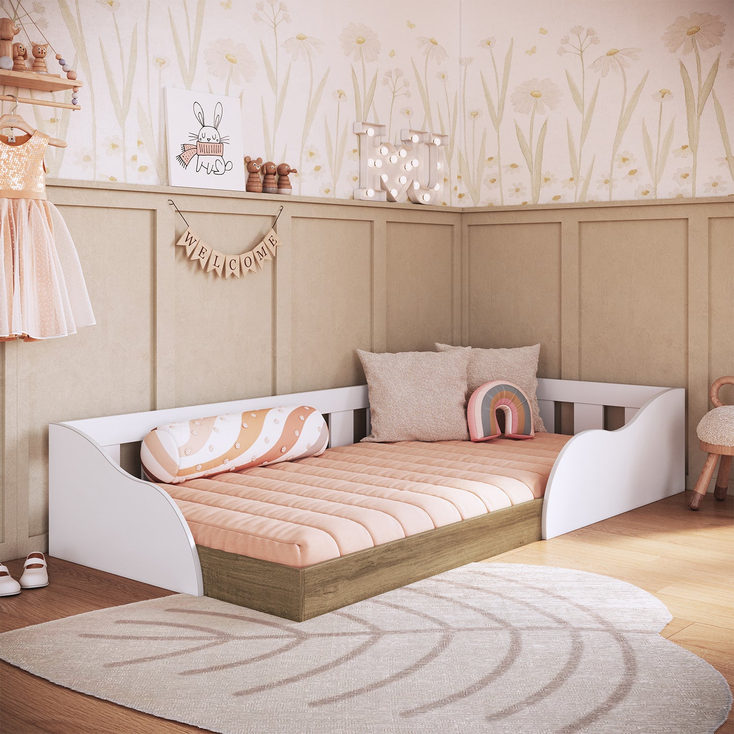 Cama Montessori 1 Pza Hoga Memphis Blanco