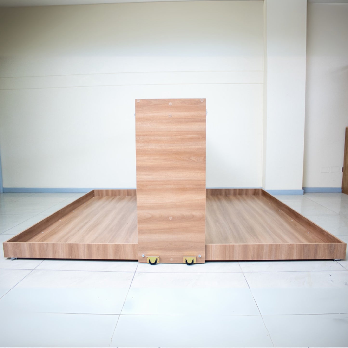 Cama Doble Plegable Horizontal 1 Plaza Phoenix Nogal