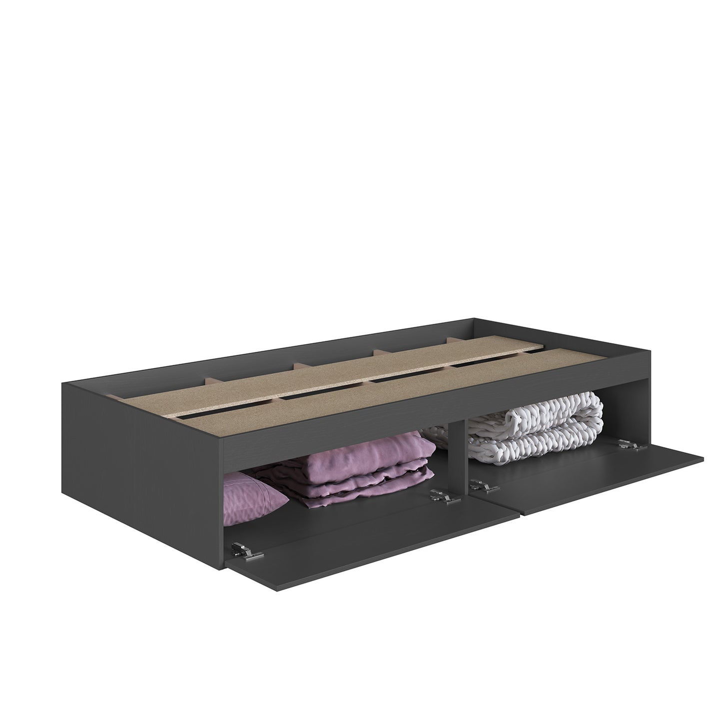 Cama Boxet con 2 Puertas 1,5 Pzas Hoga Tokio Gris