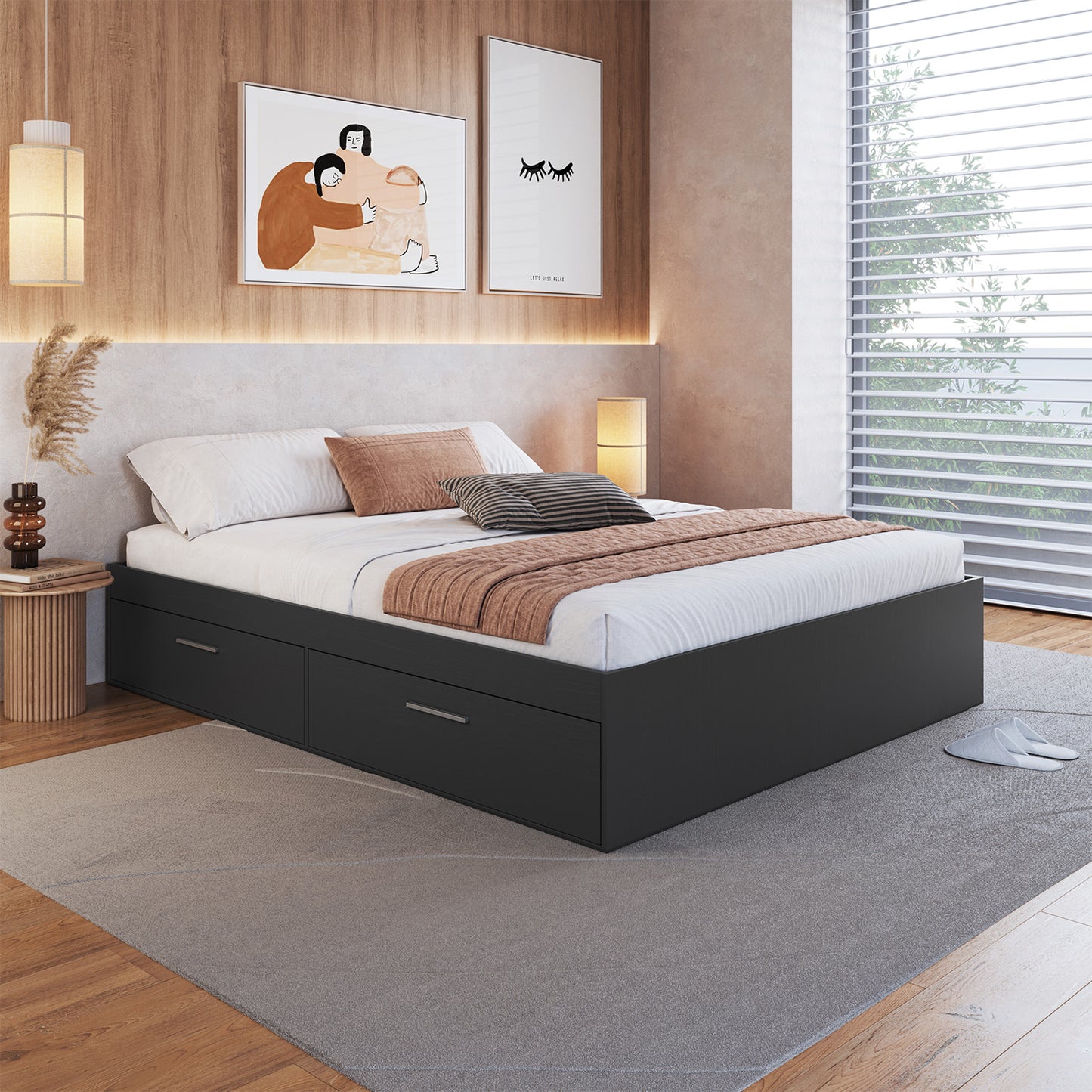 Cama Boxet con 4 Puertas 2 Pzas Hoga Tokio Gris