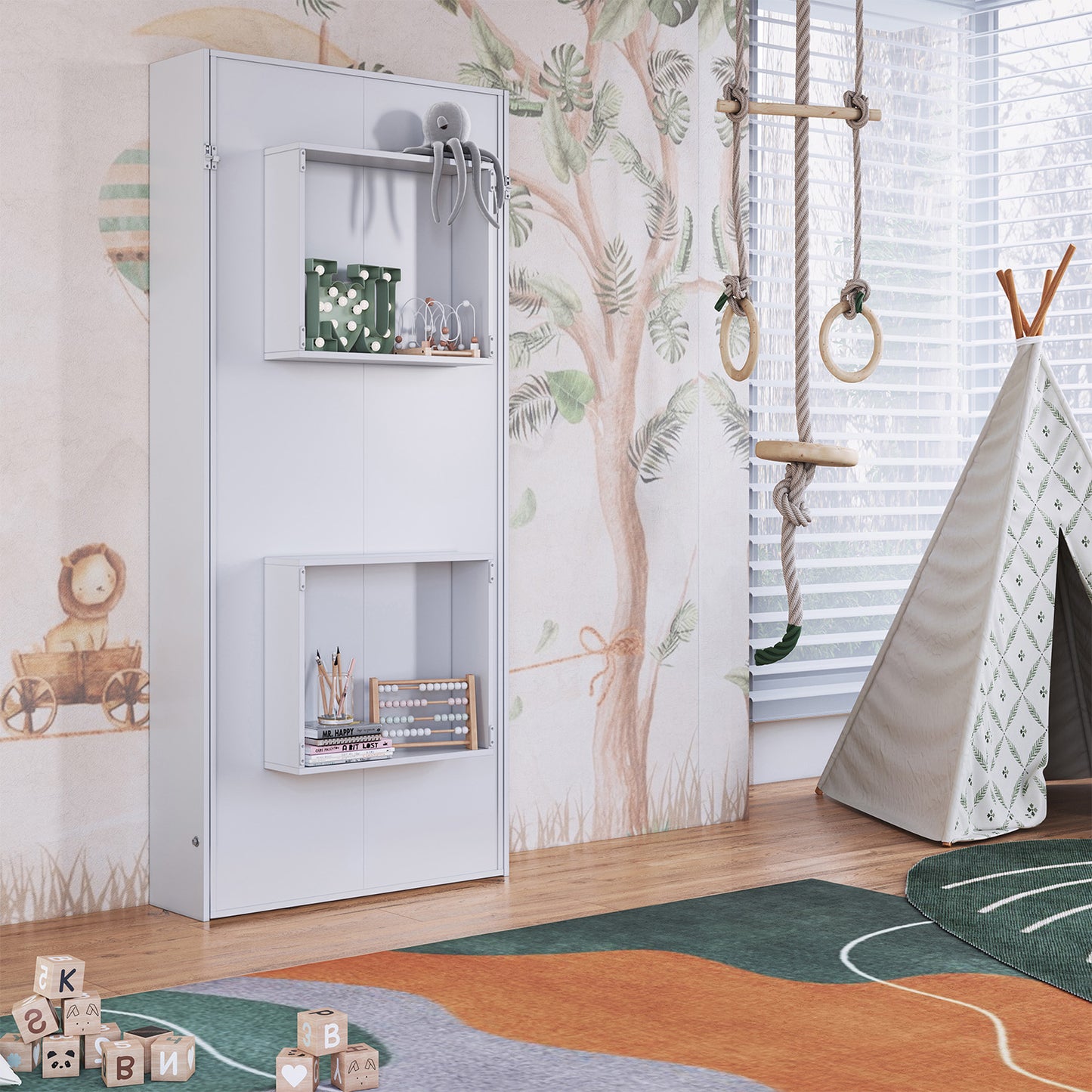 Cama Plegable Vertical 1,5 Pzas Hoga Vancouver Blanco