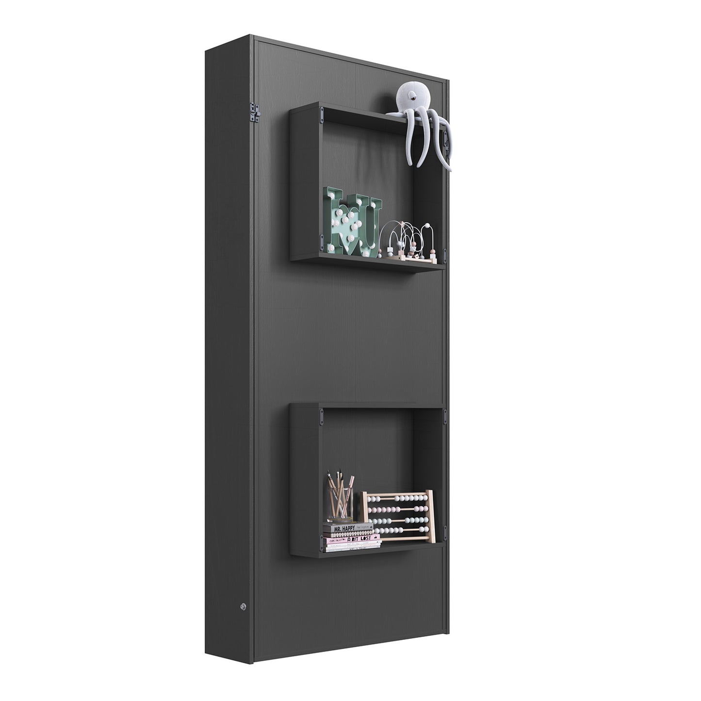 Cama Plegable Vertical 1,5 Pzas Hoga Vancouver Gris