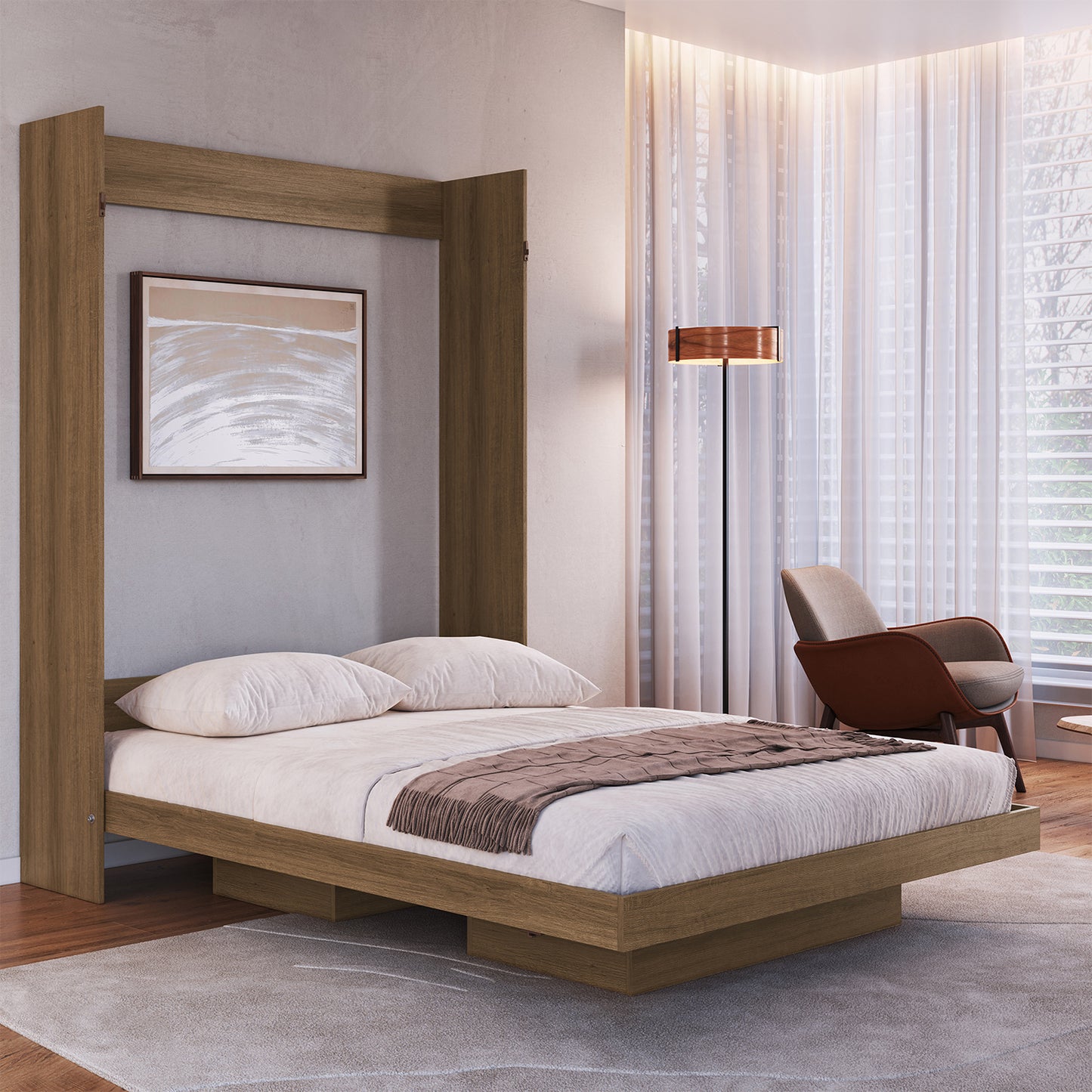 Cama Plegable Vertical 2 Pzas Hoga Vancouver Miel
