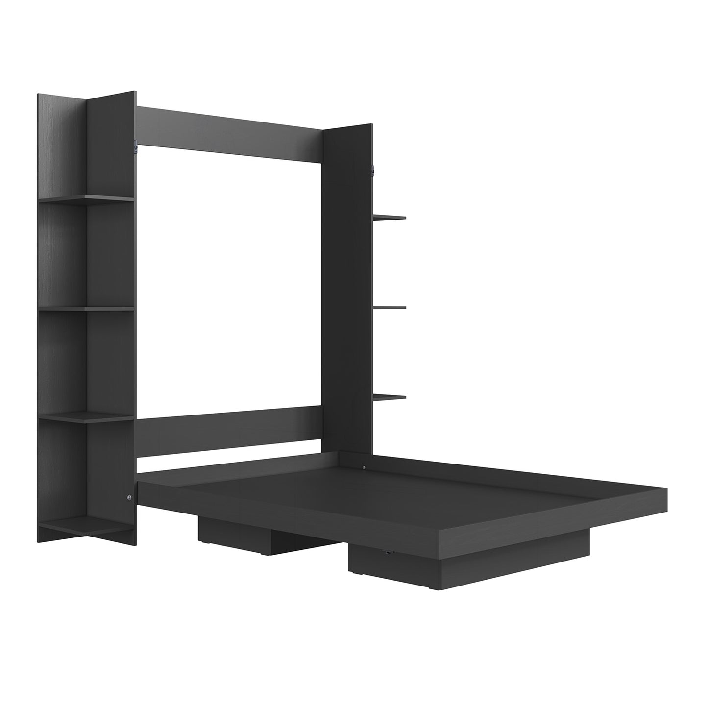 Cama Plegable Vertical con Estante 2 Pzas Hoga Vancouver Gris