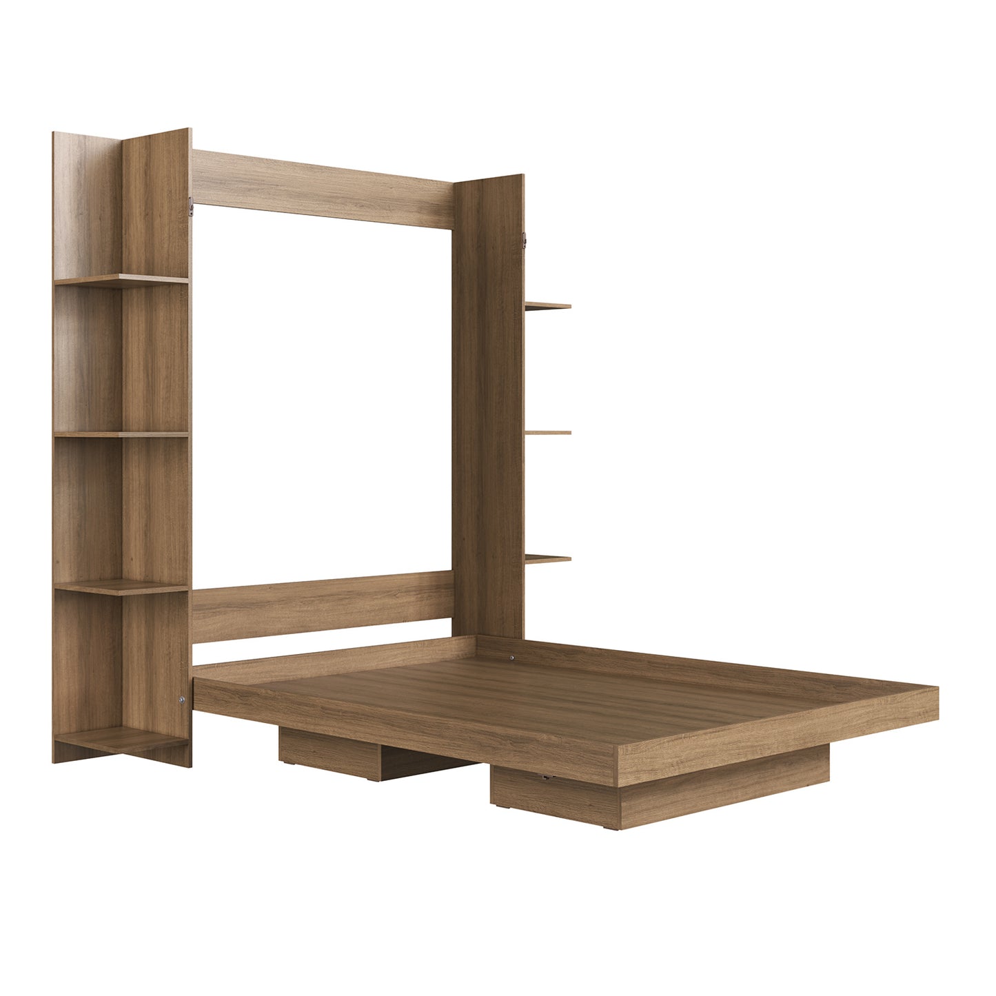 Cama Plegable Vertical con Estante 2 Pzas Hoga Vancouver Miel