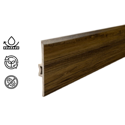 Pack 5 Unidades Moldura T PVC 2mt x 45mm Café