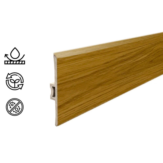 Pack 5 Unidades Moldura T PVC 2mt x 45mm Haya