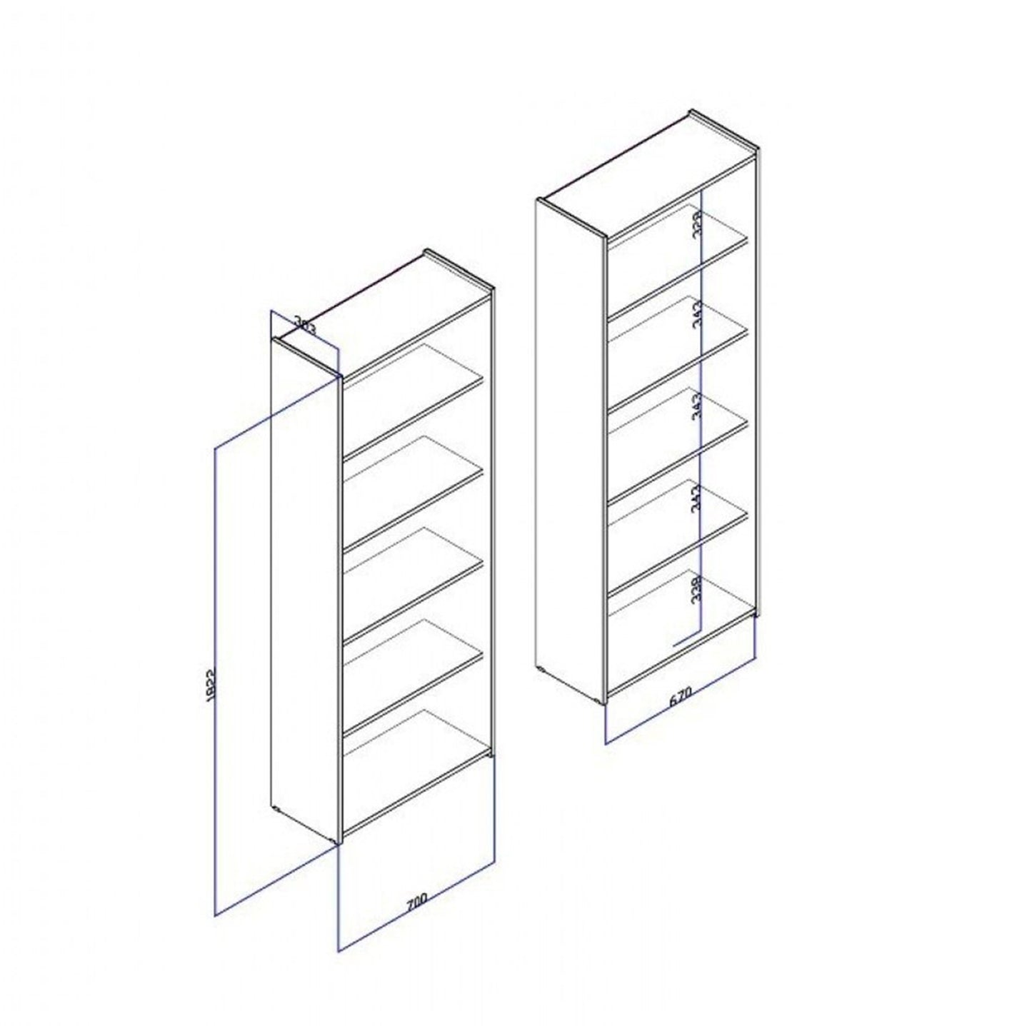 Estante 5 niveles Big Malmo Oliva