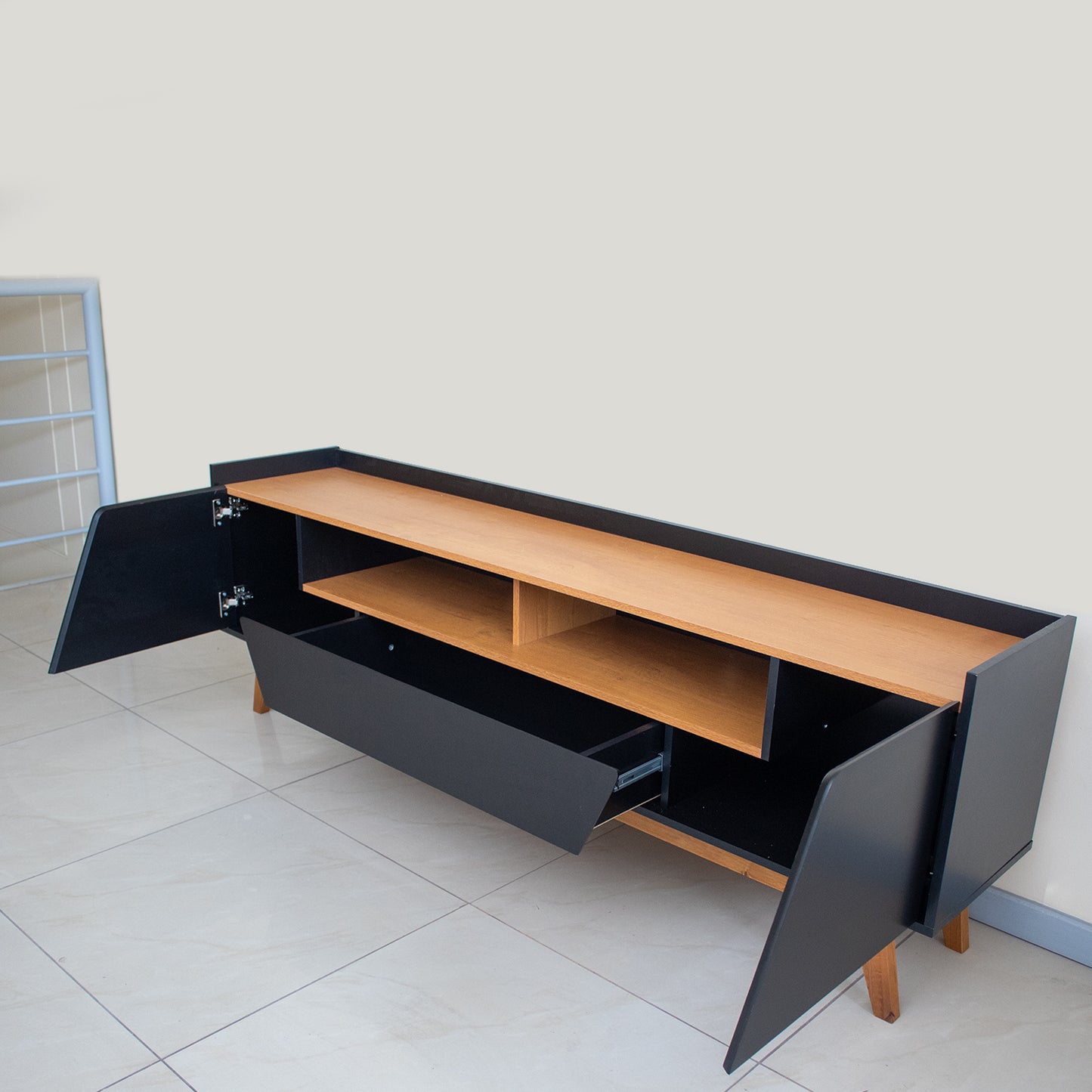 Rack Tv 70" Florencia Negro Natural