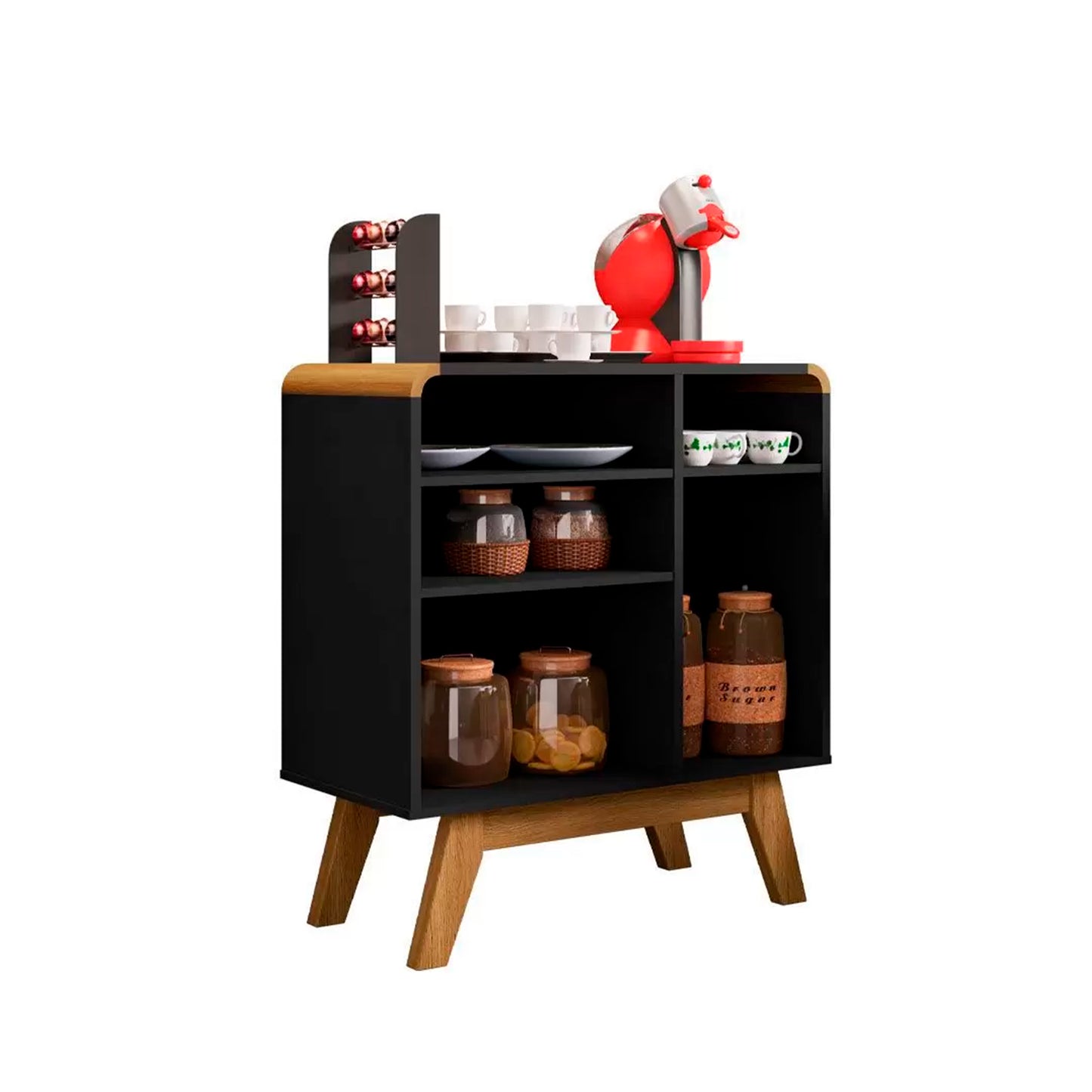 Aparador Buffet Granite Negro Canela