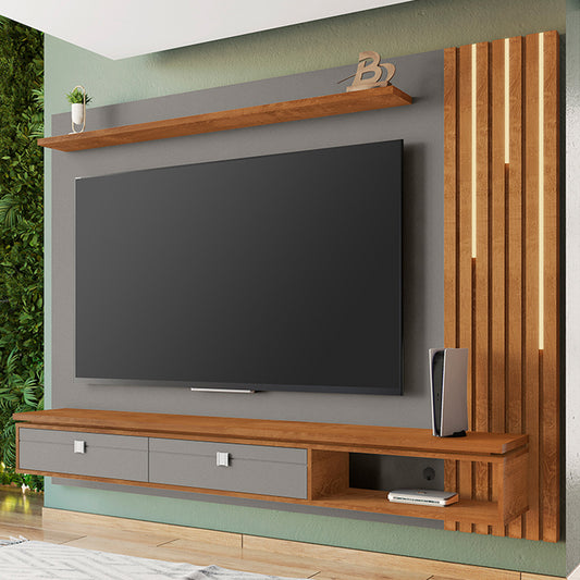 Panel Rack Tv 80" Hanover Titanium Natural