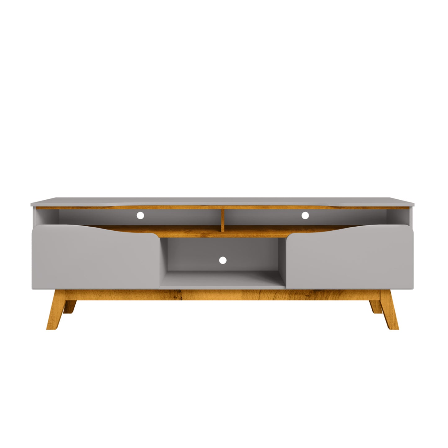 Rack Tv 75" Hoga Ilhabela Blanco Invierno Natural