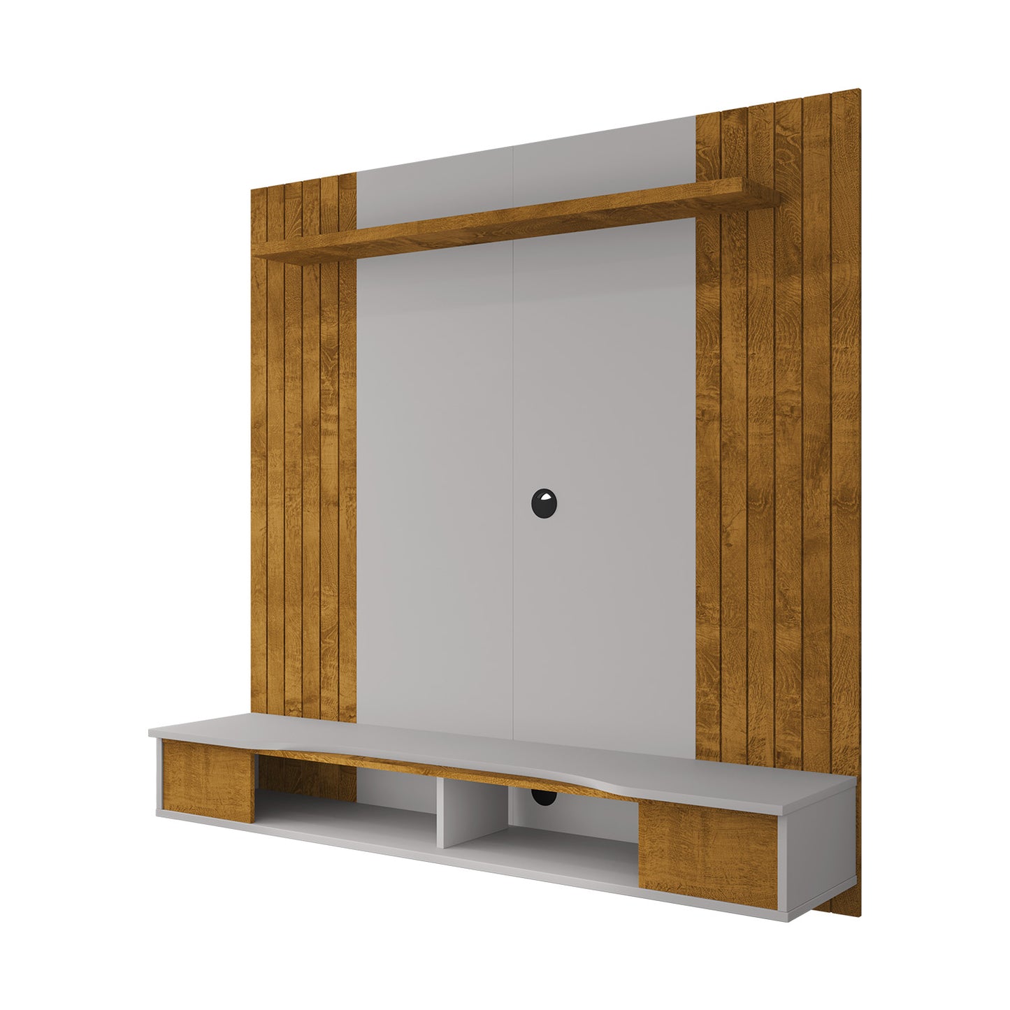 Panel Rack Tv 55" Hoga Ipanema Natural Blanco Invierno