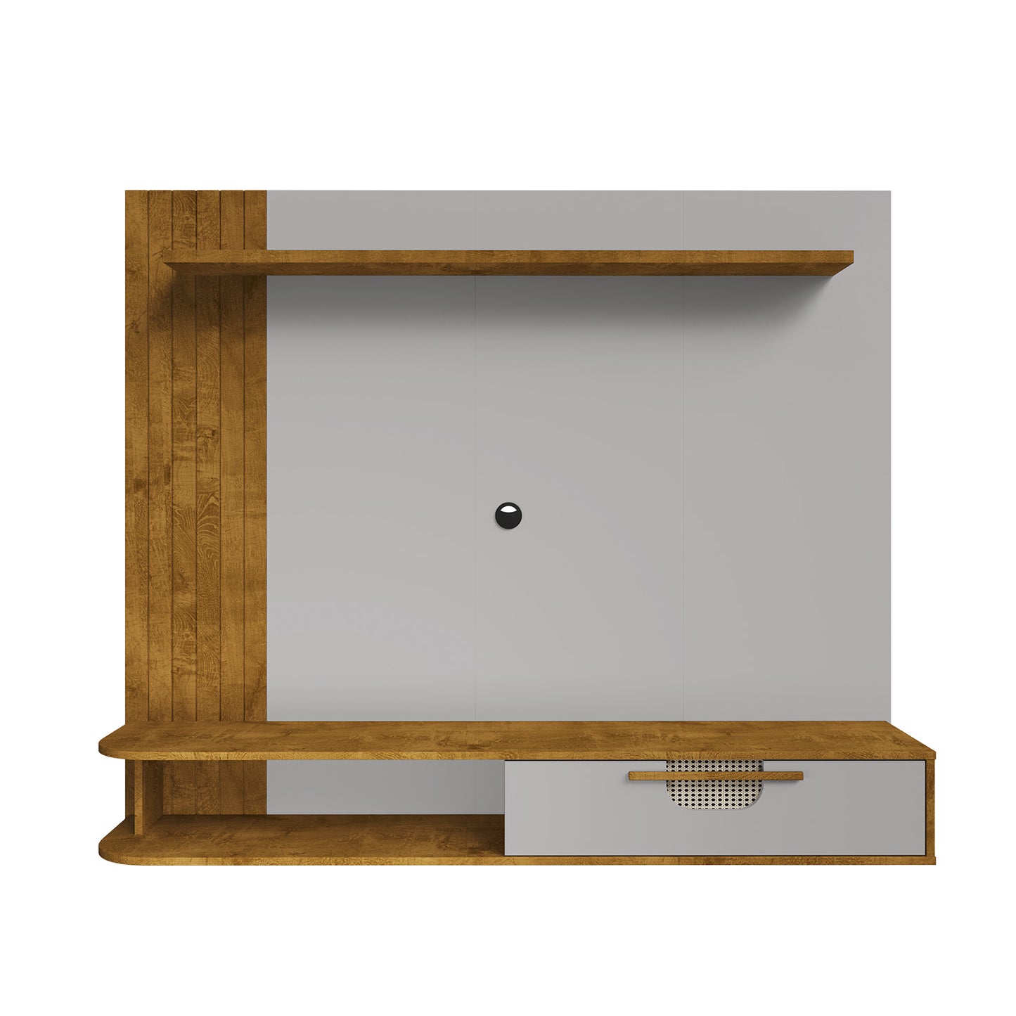 Panel Rack Tv 65" Hoga Jeri Natural Blanco Invierno