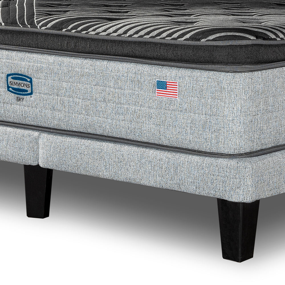 Cama Europea Simmons Sky King B/D Plata