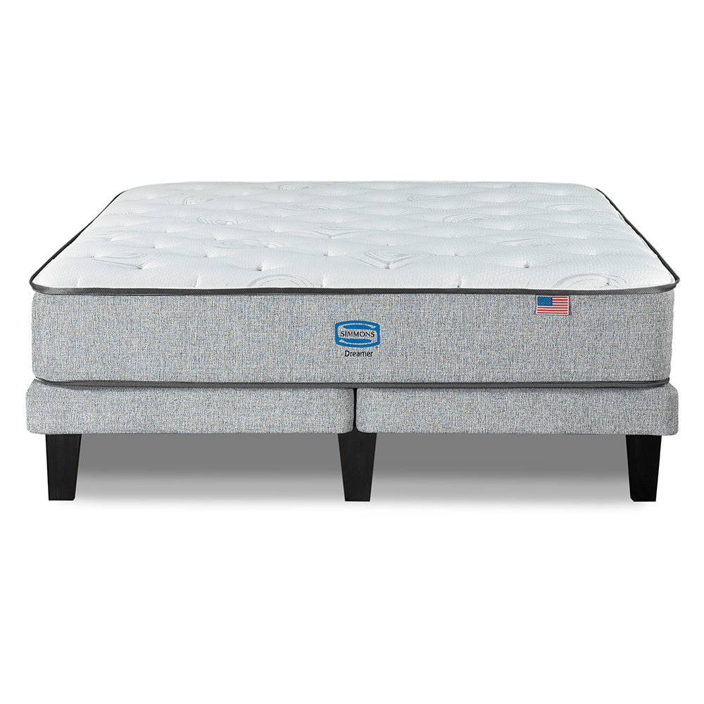 Cama Simmons Dreamer 2 Plazas B/D Plata