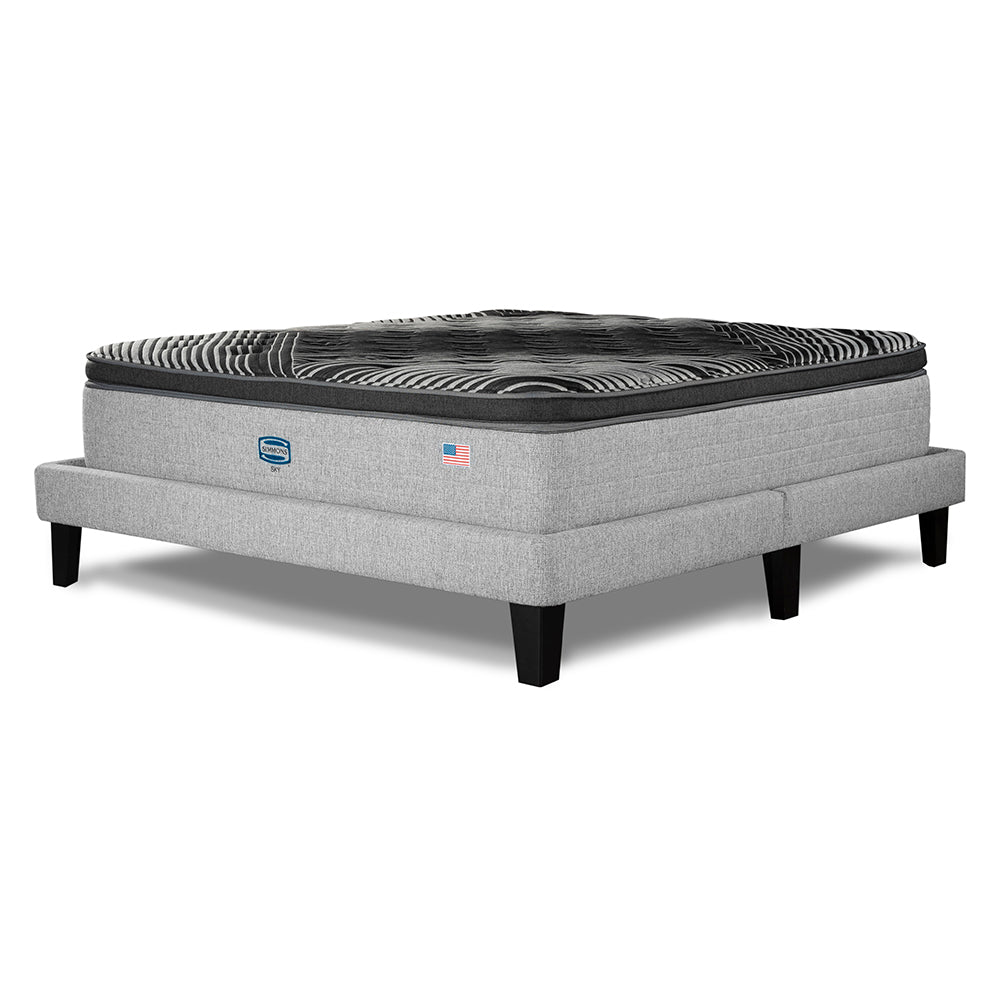Cama Lownest Simmons Sky King B/D Plata