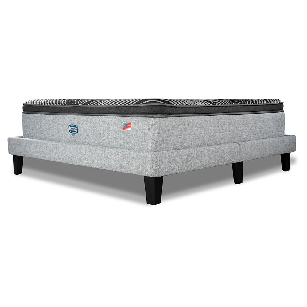 Cama Lownest Simmons Sky King B/D Plata
