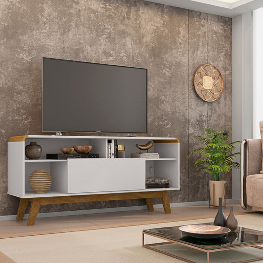Rack Tv 55" Lazuli Blanco Invierno