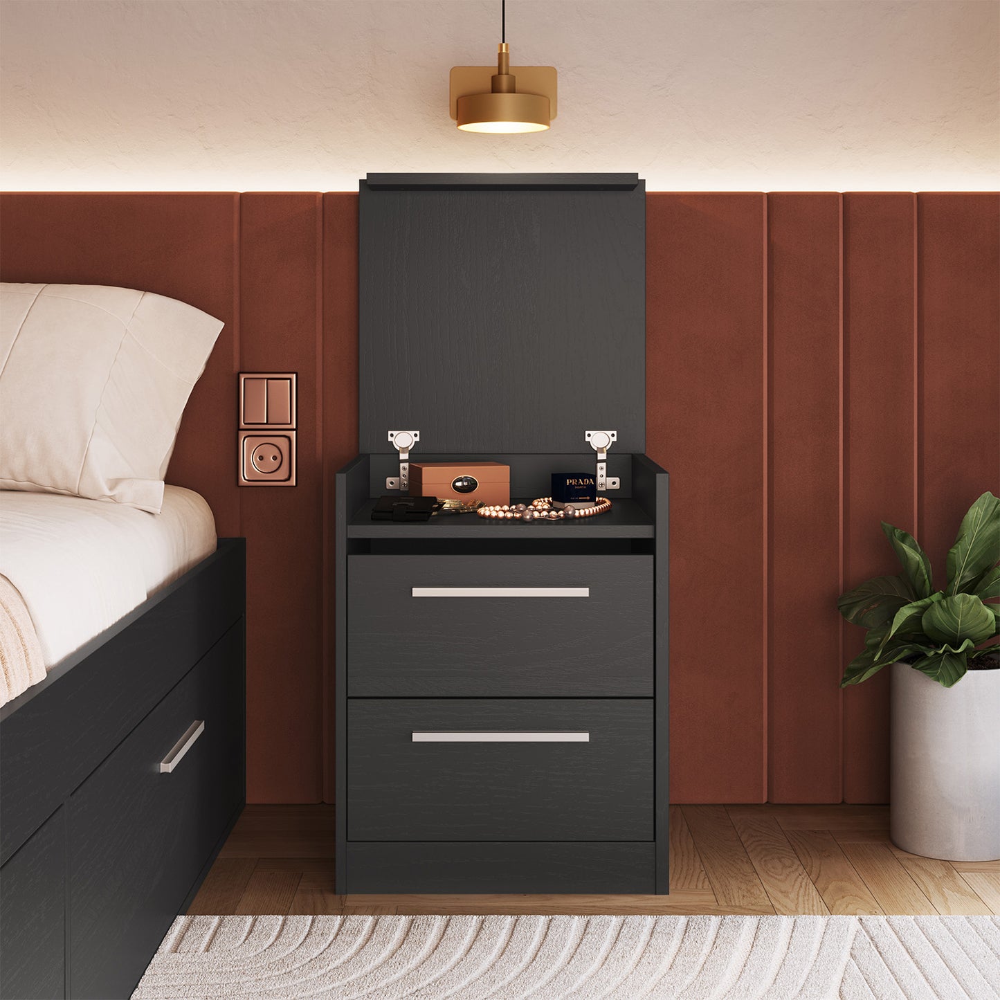 Velador Hoga Lock Gris