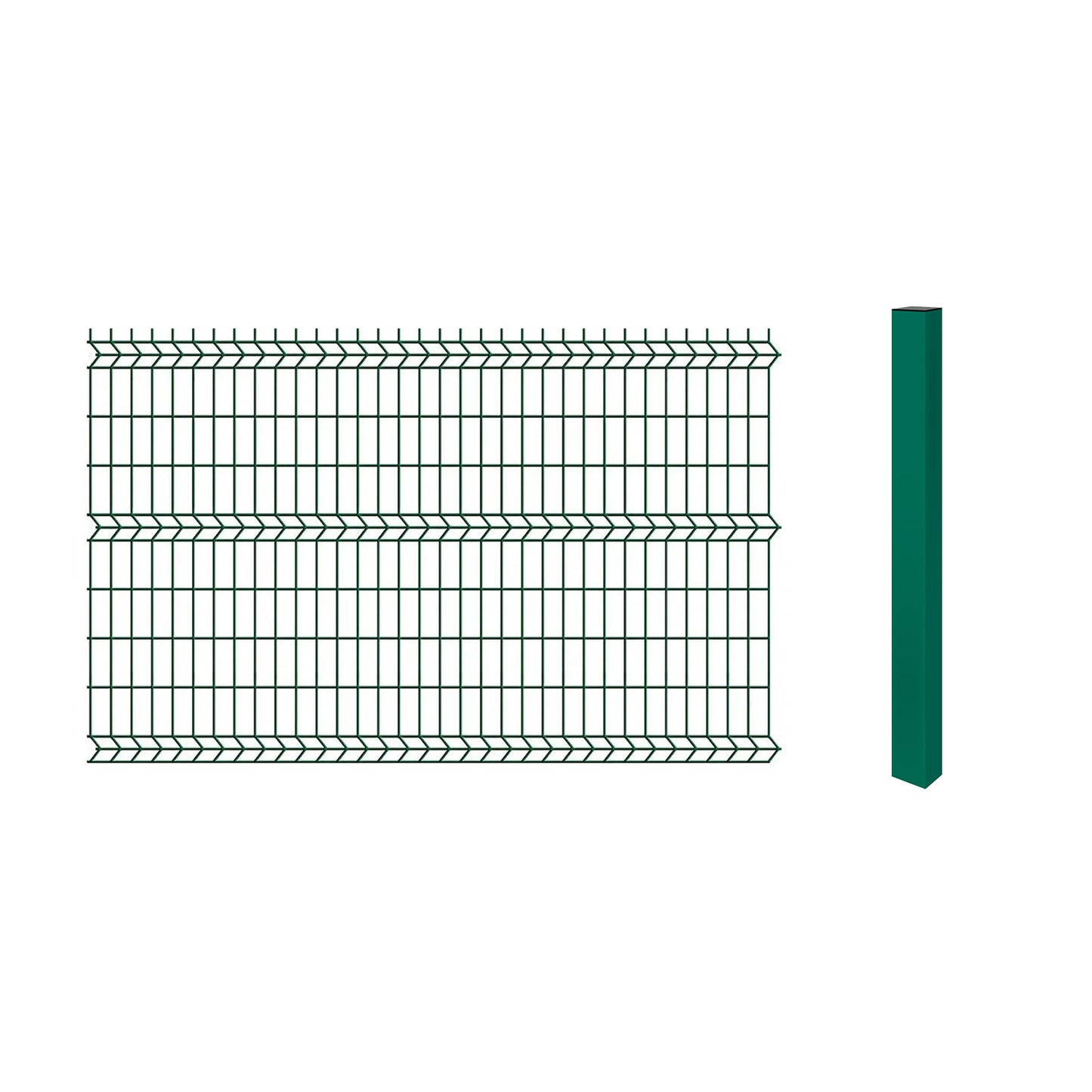 Pack 10 Reja y Poste Tipo Acmafor 3D 2.50 x 1.83 Mts Verde